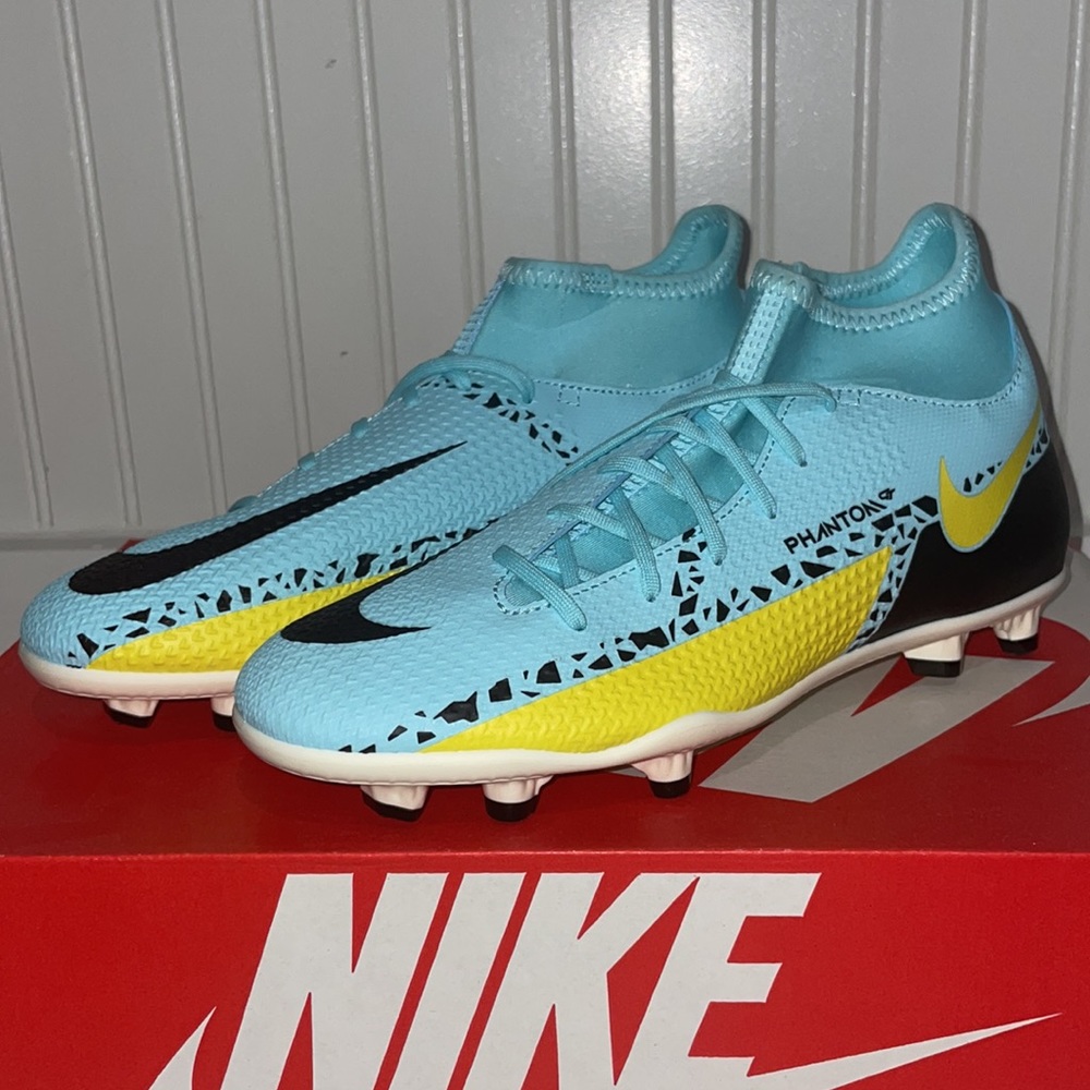 Nike Phantom Athletic Shoes - Light Blue, Yellow, Black - Picture 12 of 14